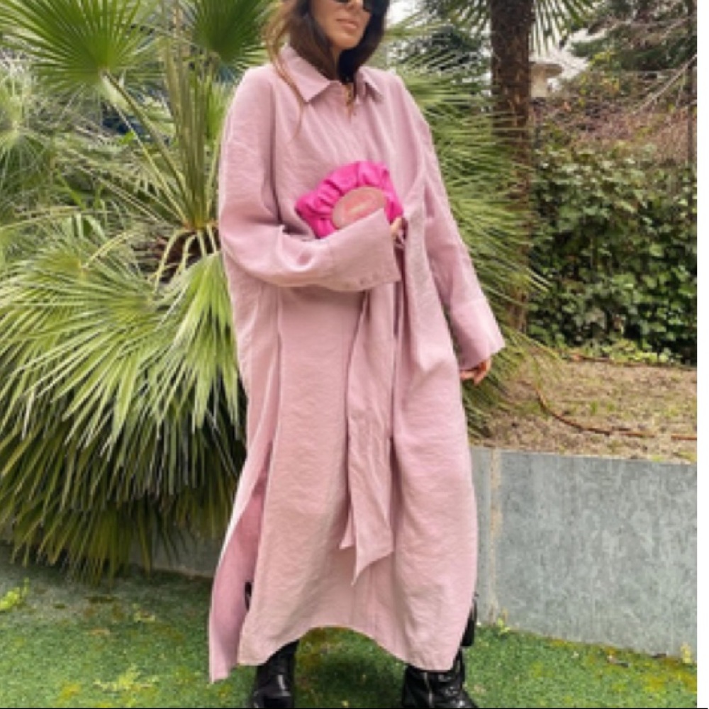 NWT ZARA KNOTTED SHIRT DRESS